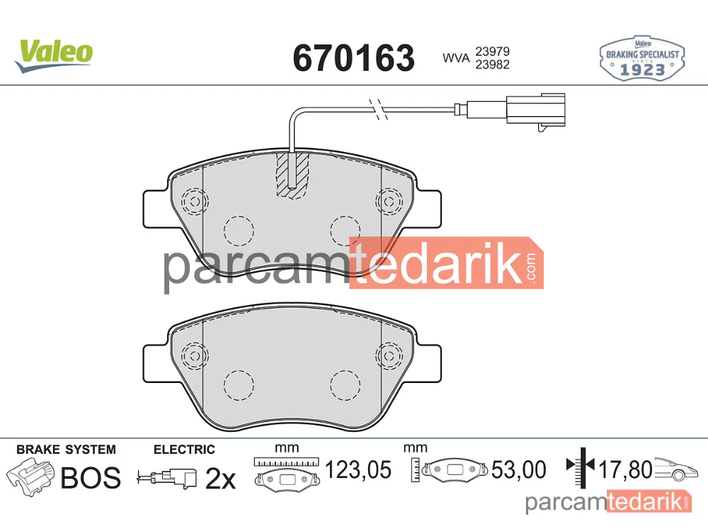 670163 | Fren Balatası — Alfa Romeo Mito, Fiat Punto Evo, Fiat Grande Punto
